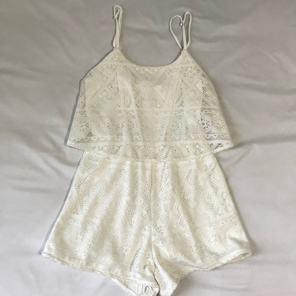 White Lace Romper